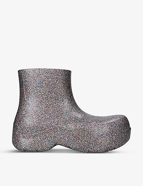BOTTEGA VENETA: Puddle glittery rubber boots