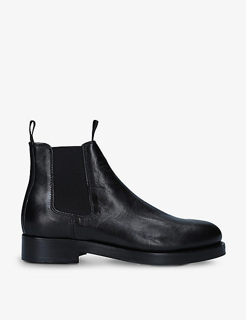 BELSTAFF: Longton elasticated leather Chelsea boots