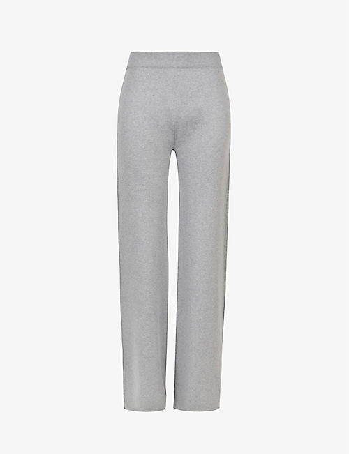 MAGDA BUTRYM: Wide-leg high-rise cashmere-cotton blend trousers