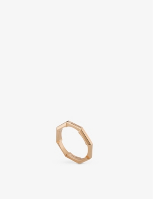 Shop Gucci Womens Rose Gold Link To Love 18ct Rose-gold Ring