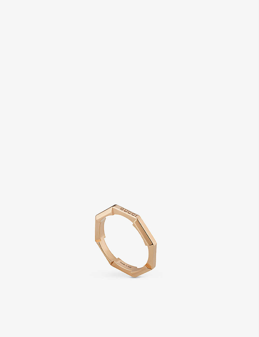 Shop Gucci Women's Rose Gold Link To Love 18ct Rose-gold Ring