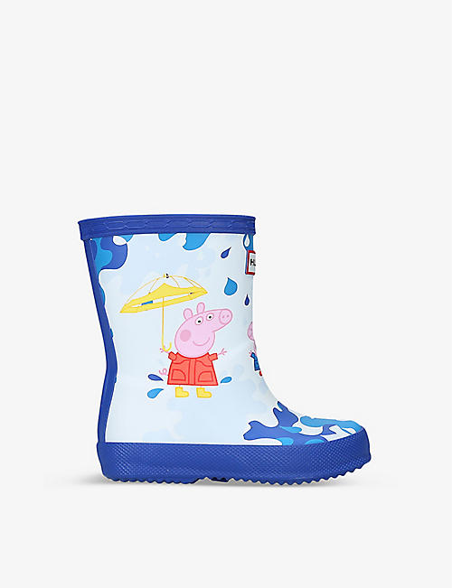 HUNTER: Hunter x Peppa Pig First Muddy Puddles rubber Wellington boots 2-4 years