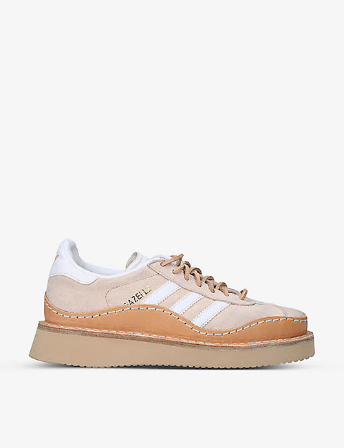 PETERSON STOOP: Upcycled adidas Gazelle low-top leather trainers