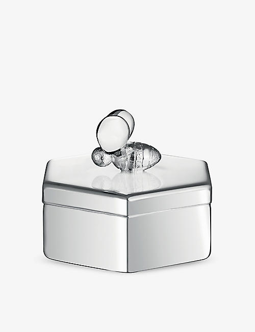 CHRISTOFLE: Beebee silver-plated secret box 4.2cm