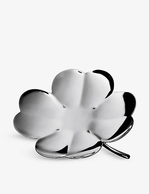 CHRISTOFLE: Trèfle four-leaf clover silver-plated bowl 11cm