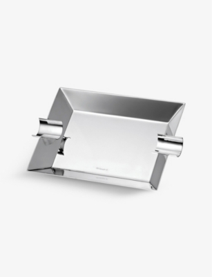 CHRISTOFLE: UNI silver-plated cigar ashtray 27.6cm
