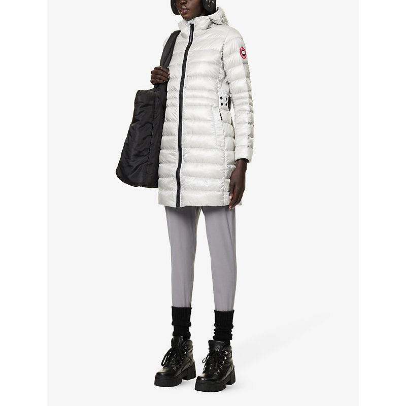 Shop Canada Goose Cypress Padded Recycled-nylon Hooded Jacket In White