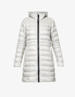 Shop Canada Goose Womens Silverbirch Cypress Padded Recycled-nylon Hooded Jacket In White