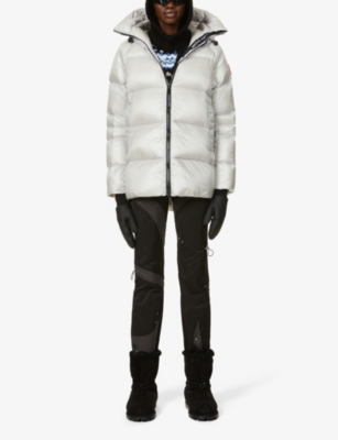 Shop Canada Goose Cypress Funnel-neck Shell-down Jacket In Silverbirch