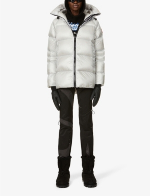 Shop Canada Goose Women's Silverbirch Cypress Funnel-neck Shell-down Jacket