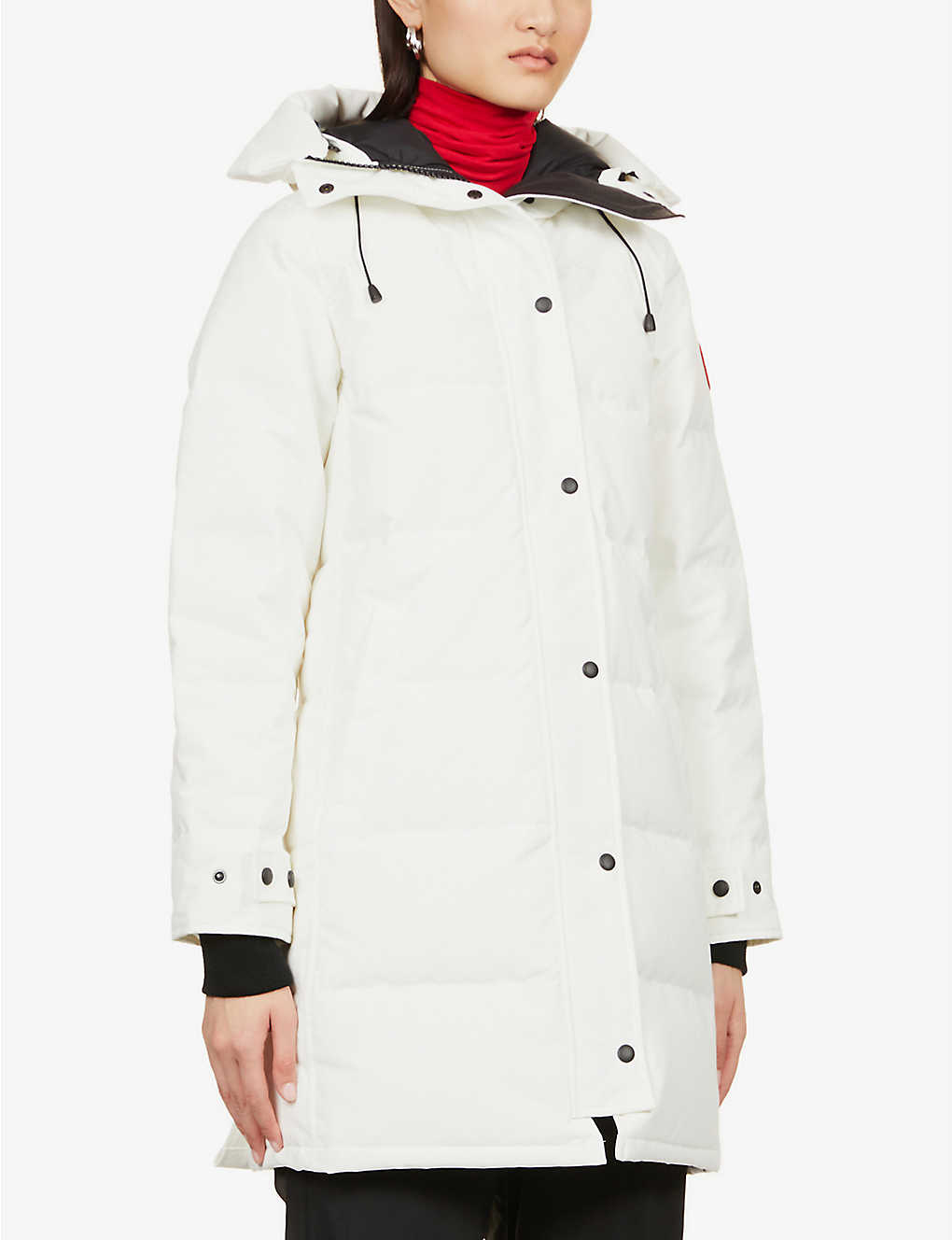 White Shelburne coat from Canada Goose