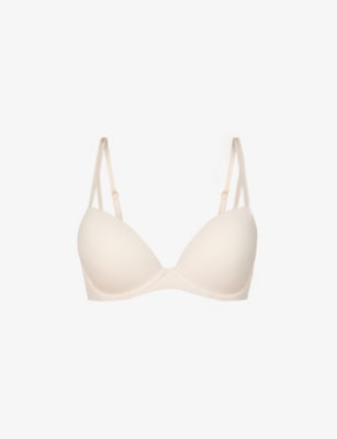 Calvin Klein Seductive Comfort Tailored Customized Lift Demi Bra, White,  30DD 