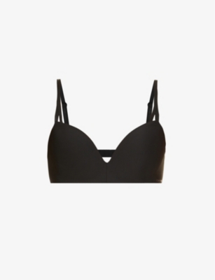 Calvin Klein Seductive Comfort Lift Stretch-recycled Polyamide Bra In Black