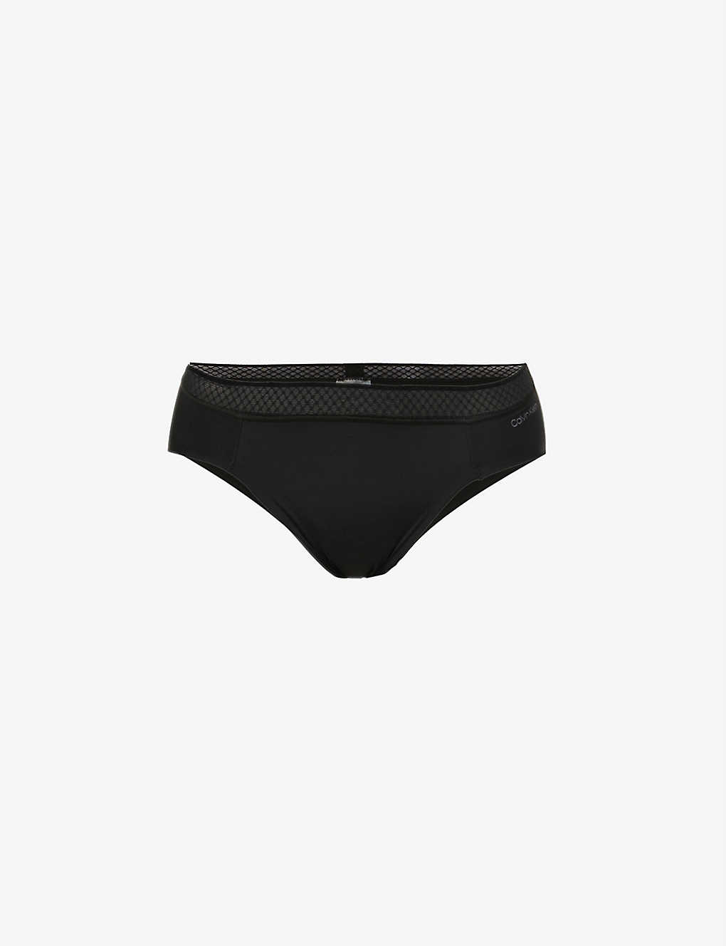 Calvin Klein Seductive Comfort Stretch-recycled Polyamide Bikini Briefs In Black