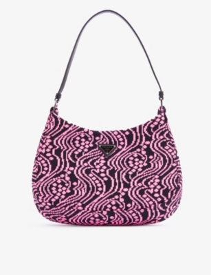 PRADA Cleo patterned jacquard shoulder bag