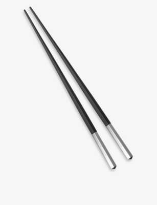 Shop Christofle Uni Wood And Silver-plated Japanese Chopsticks