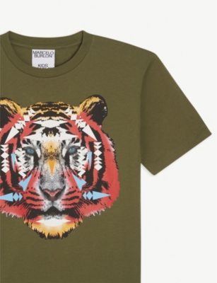 national Forsømme Hvad er der galt MARCELO BURLON - Tiger graphic-print cotton T-shirt 4-12 years |  Selfridges.com
