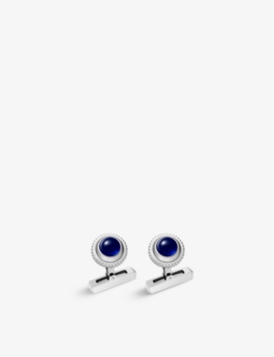 Cartier Mens Steel Pasha De Palladium-plated Sterling-silver Cufflinks