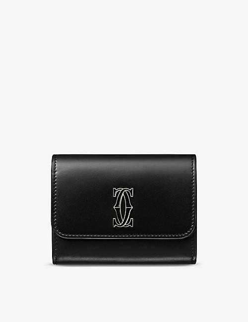 CARTIER: Double C de Cartier mini leather wallet