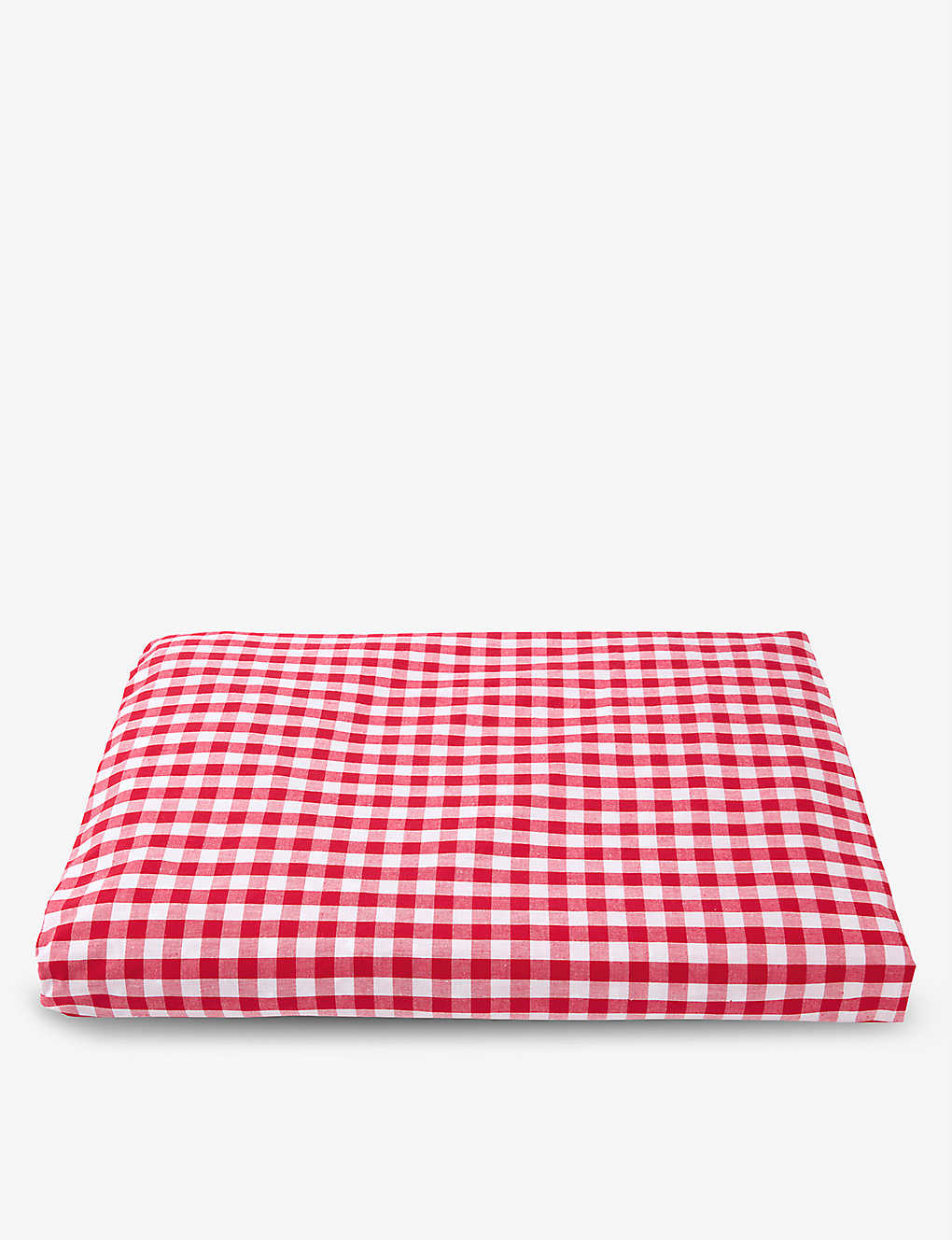 The Little White Company Red Gingham Single Organic-cotton Fitted Bed Sheet 190cm X 90cm Single