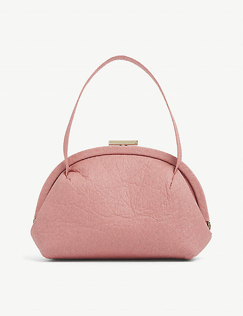 MARICI: The Queen Mother Piñatex leather top-handle bag