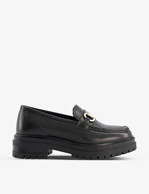 DUNE: Snaffle-trimmed leather loafers