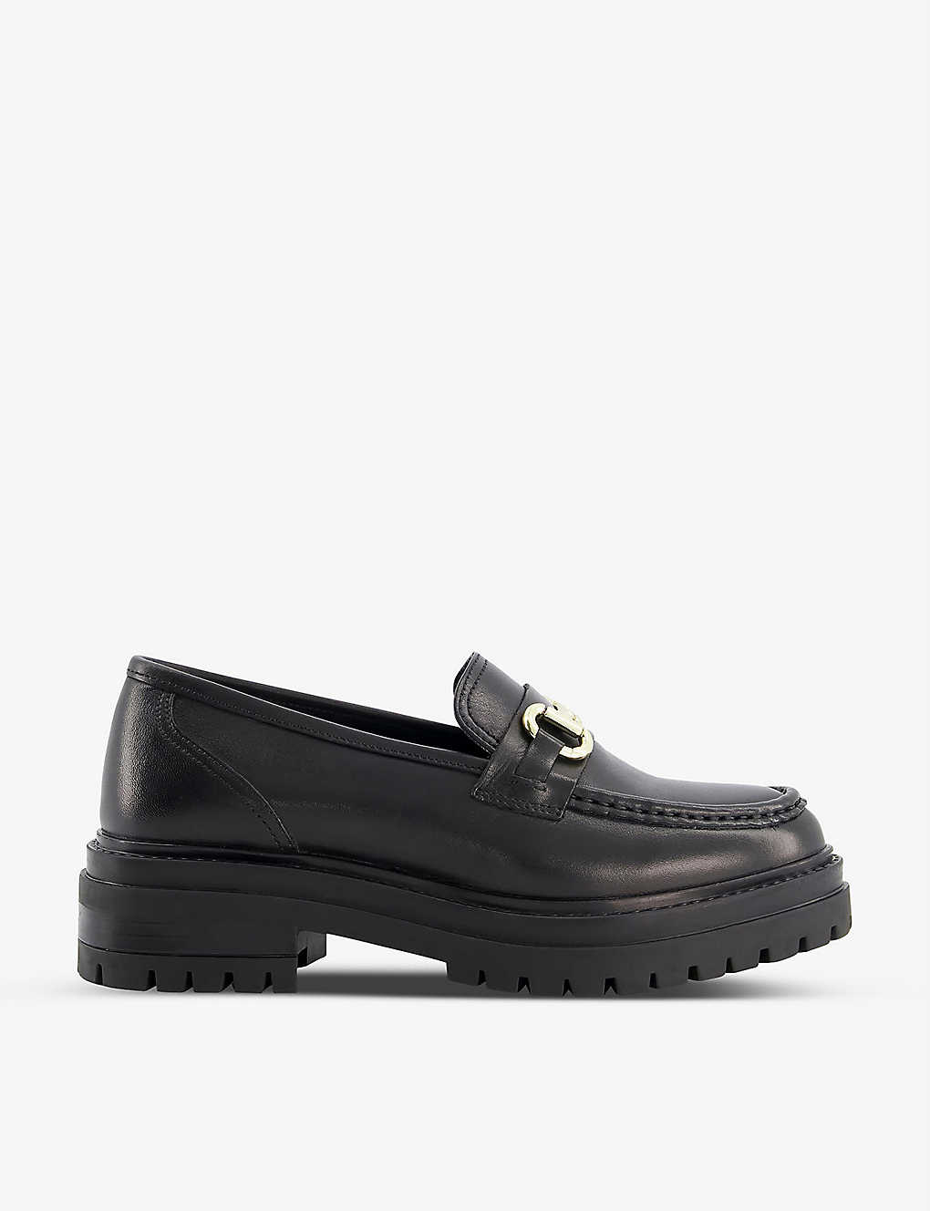 Dune Snaffle-trimmed Leather Loafers In Black-leather