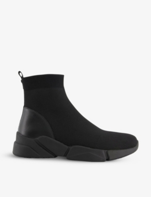 high top knitted trainers