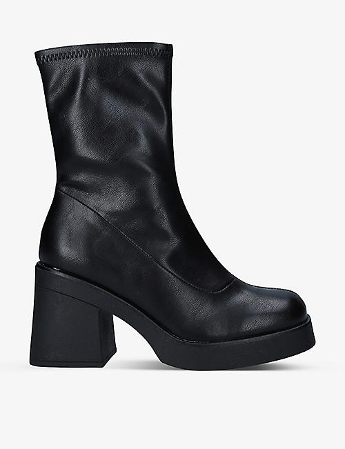 CALL IT SPRING: Steffanie chunky-heeled vegan-leather boots