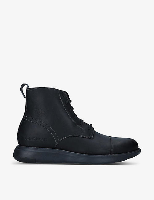 COLE HAAN: Grand Atlantic lace-up leather chukka boots