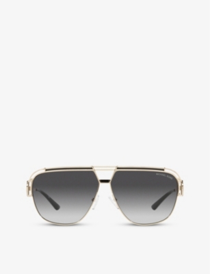 Michael Kors Womens Gold Mk1102 Vienna Aviator Sunglasses ModeSens