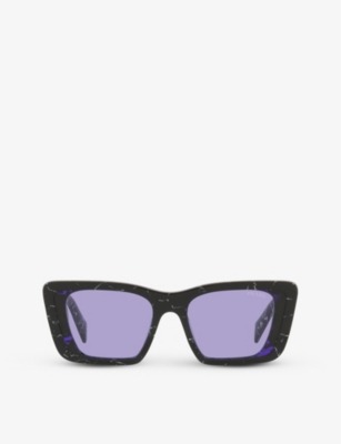 PRADA: PR 08YS Symbole butterfly-frame acetate sunglasses