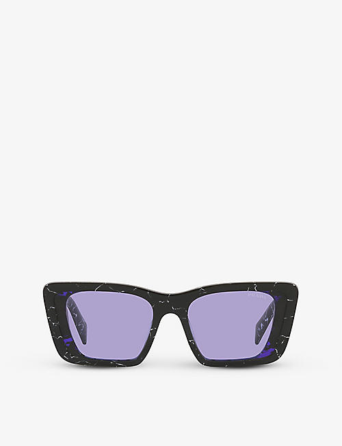 PRADA: PR 08YS Symbole butterfly-frame acetate sunglasses