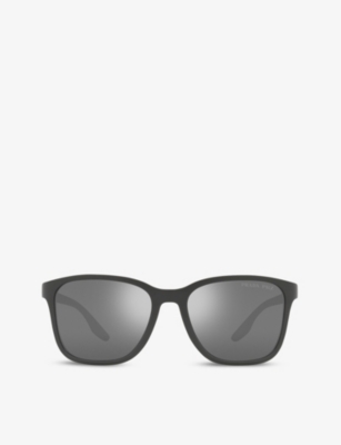 Prada Ps 02ws Square-frame Acetate Sunglasses In Grey