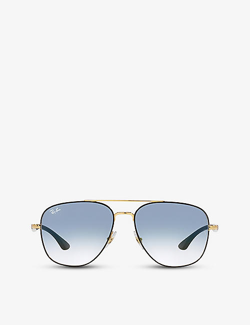 RAY-BAN: RB3683 aviator -frame metal sunglasses