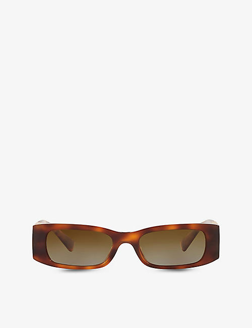 VALENTINO GARAVANI: VA4105 rectangular-frame acetate sunglasses