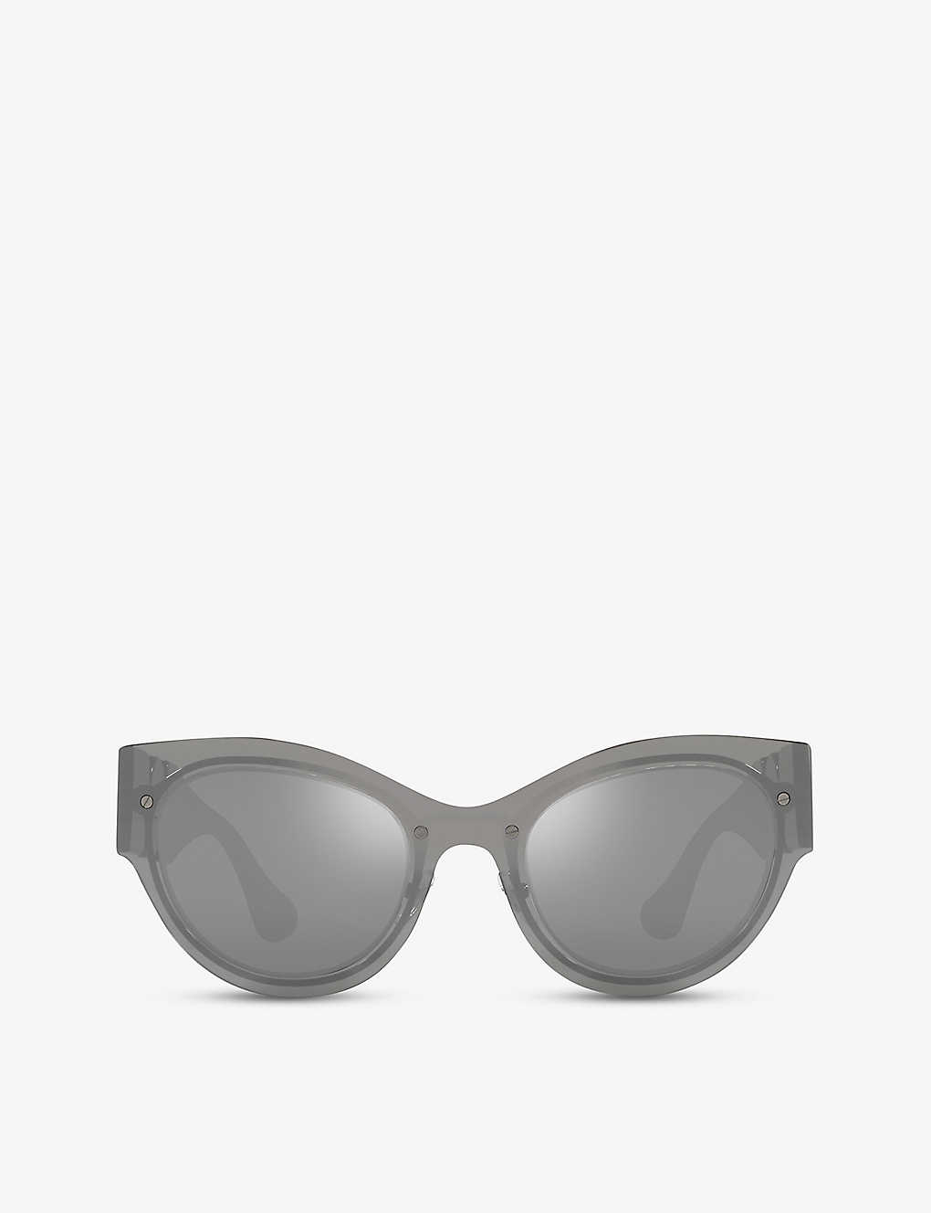 Versace Womens Grey Ve2234 Butterfly-shaped Metal And Acetate Frame