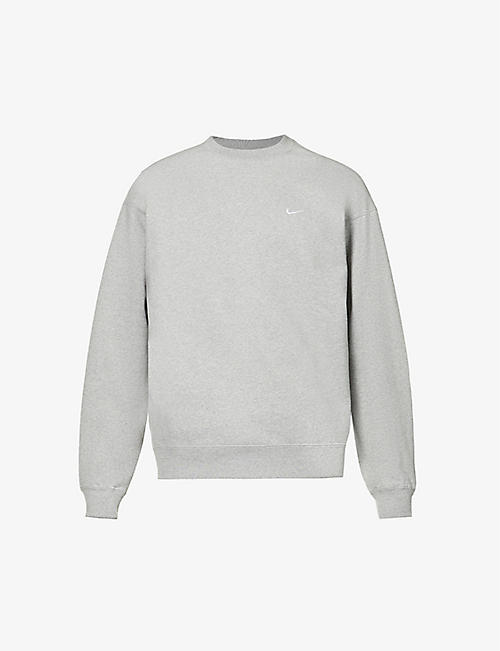 NIKE: Solo Swoosh logo-embroidered cotton-blend jersey sweatshirt