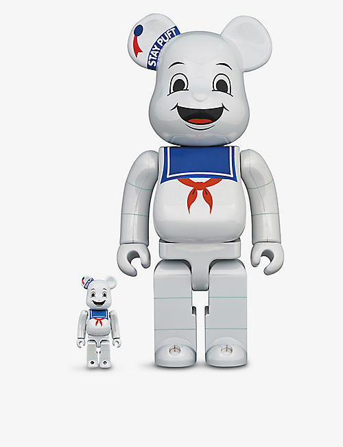 BE@RBRICK: Stay Puft Chrome 100% and 400% figures