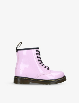 Shop Dr. Martens' Dr Martens Girls Pale Pink Kids 1460 Patent Leather Boots 2-5 Years
