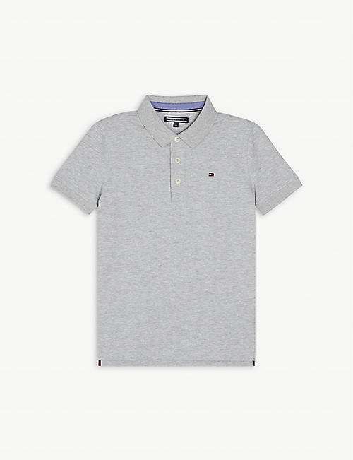 TOMMY HILFIGER: Logo-embroidered cotton-blend polo 4-16 years