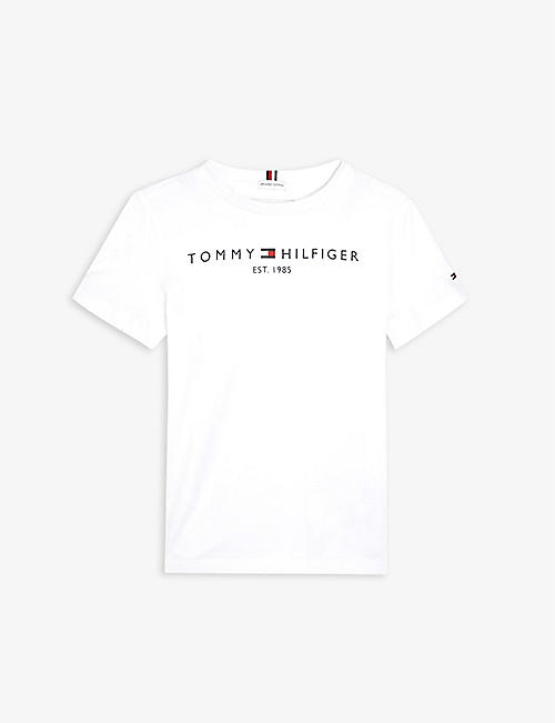 TOMMY HILFIGER: Essential logo-print cotton T-shirt 4-16 years