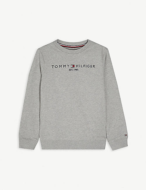 TOMMY HILFIGER: Essential logo cotton sweatshirt 4-16 years