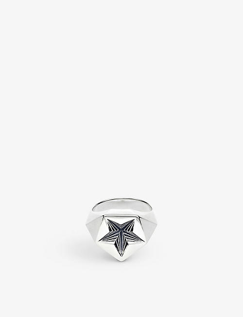 SHAUN LEANE: Star sterling-silver signet ring
