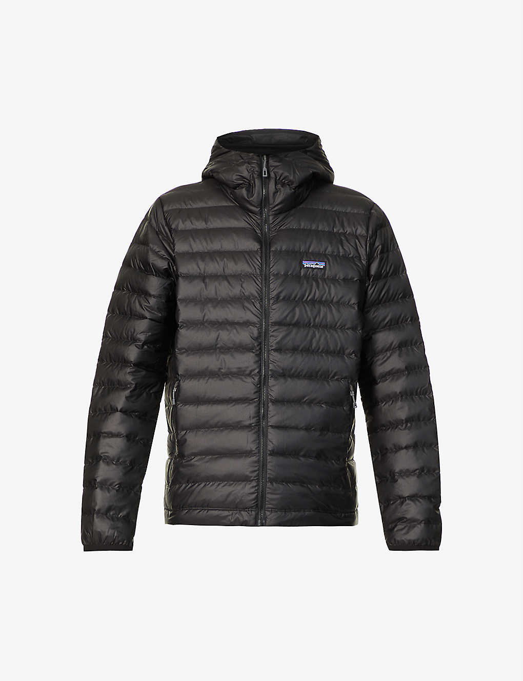Shop Patagonia Sweater Hoody Recycled-polyester Jacket In Black