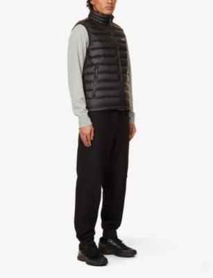 Shop Patagonia Mens Black Padded High-neck Recycled-polyester-down Gilet