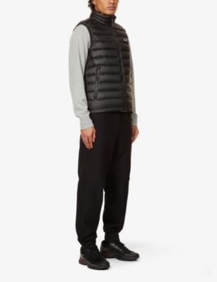 Shop Patagonia Men's Black Padded High-neck Recycled-polyester-down Gilet