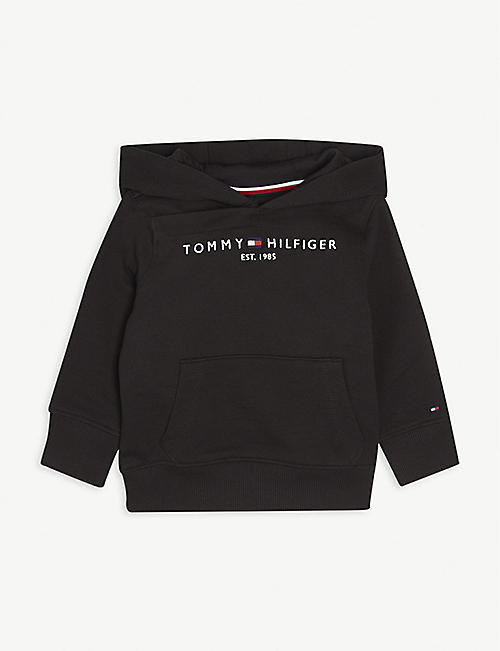 TOMMY HILFIGER: Essential logo-print organic-cotton hoody 9-24 months