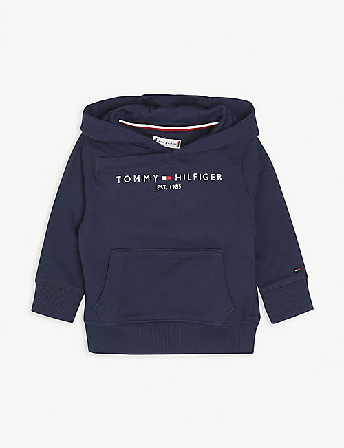 TOMMY HILFIGER: Essentials logo-print organic-cotton hoody 9-24 months