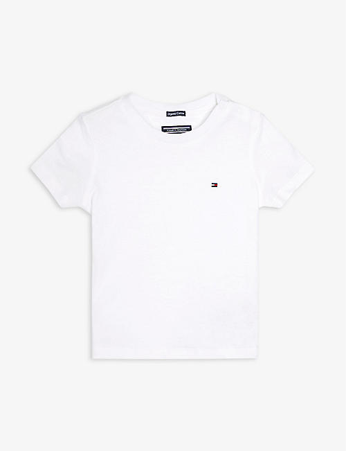 TOMMY HILFIGER: Logo-embroidered organic-cotton T-shirt 9-24 months